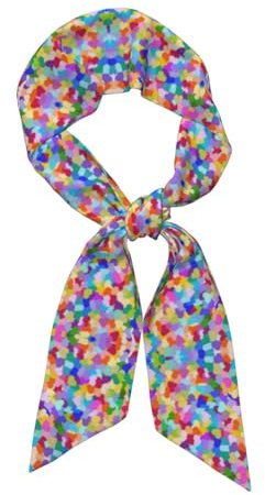 YWSOTRE Regenbogen-Herz-Konfetti, Halstücher, Halstuch-Stirnband, Damenmode-Schal