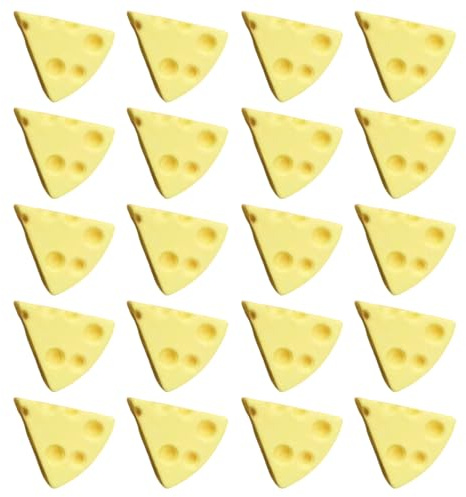 20 Stück Käse Design Reißzwecken, Dauerhafte Plastik Dekorative Pinnadeln, Lustige Gelbe Pinnwandnadeln, Süße Heftzwecken für Pinnwände, Korktafeln, Fotowände & Büro