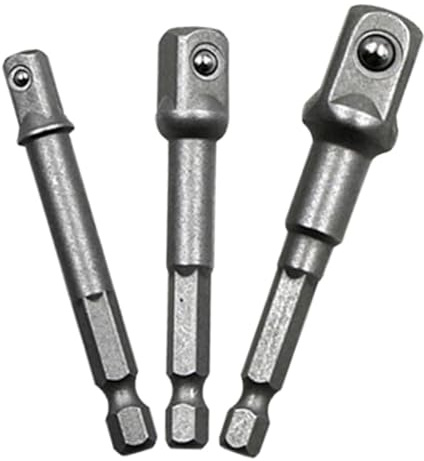 Homoyoyo 3stücke Vierkant-steckschlüsseladapter Mit Bohrfutter Für Schraubendreher Metall-bohrfutteradapter Für Schraubenschlüssel