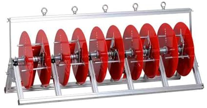 Zusammenklappbarer Kabeltrommelständer, Mehrfachspulen-Kabelabroller Mit 3/4/5 Ablagefächern, Kfz-Kabelaufbewahrung, 50 Kg Tragkraft, For Baustellen(350x820x280mm)