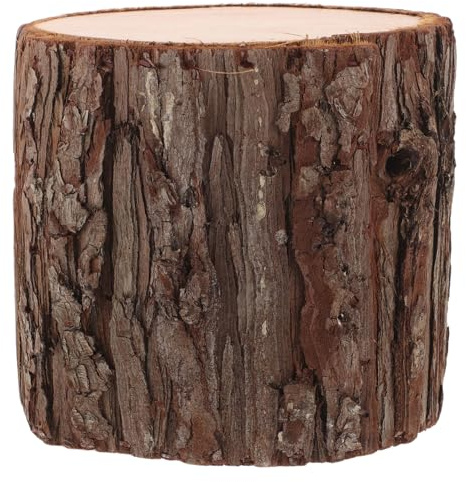 Abaodam Artificial Wood Stump Decor Handcrafted Tree Trunk Stool for Rustic Farmhouse Table Centerpiece Wedding Aisle Marker Thanksgiving Garden Use