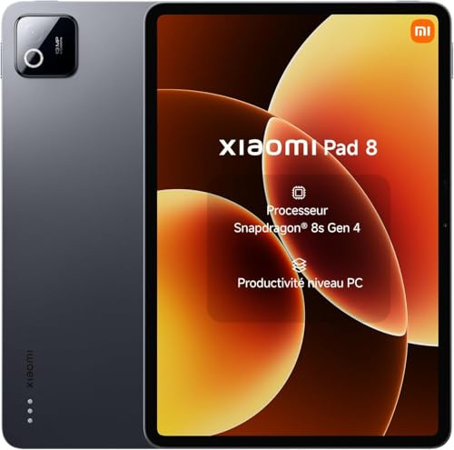 XIAOMI Pad 8, Tablet 11,2 Zoll, 12 + 256 GB, Android 16, Snapdragon 8s Gen 4, Akku lange Akkulaufzeit 9200 mAh, Display 3,2 K 144 Hz, HyperAI, 45 W, mit Ladegerät (schwarz)