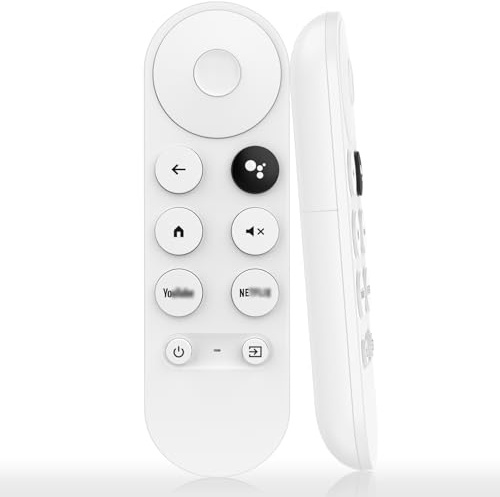 G9N9N Bluetooth röstfjärrkontroll för Google Chromcast TV 4K Snow, ersättningsfjärrkontroll Chromecast Google