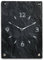 Designer-Wanduhr aus Stein (Keramik) Größe ca. 35x25cm mit flüsterleisem Uhrwerk (Schiefer Optik schwarz, leises Funkuhrwerk)