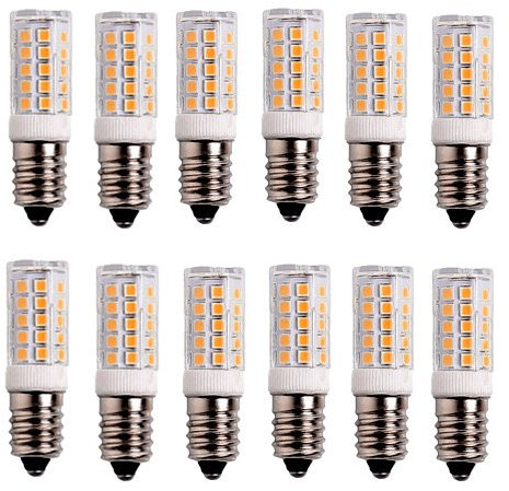 OUGEER Ampoule LED E14 hotte aspirante, 5W équivalent halogène 50W, Blanc chaud 3000K 500LM,Ampoules Maïs pour Chambre Salon Cuisine Jardin Couloir et frigo, Non dimmable-12 Unité