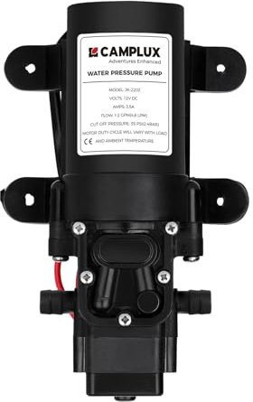 Camplux 12 V DC 4.3l pompa acqua 35PSi membrana per caravan RV marine Fishing 4.3lpm
