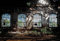 Scenolia Papier Peint Intissé Urbex Friche Industrielle 4 x 2,70m - Décoration Murale Effet Trompe l’Oeil - Revêtement Panoramique Tapisserie XXL - Pose Facile et Qualité HD, Noir