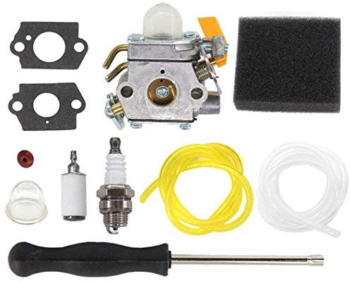 AISEN débroussailleuse Carburateur avec Filtre à Air Tournevis de Réglage pour Ryobi RBC30SESA RBC30SBSA RHT2660DA RLT30CESA RLT30SESA RPR3025JA Remplacer ZAMA C1U-H60D C1U-H60E