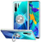 Vunake für Huawei P30 Pro Hülle Silikon TPU Case Cover mit 360 Grad Ring Stand dünn Handyhülle Magnetische Autohalterung Slim Schutzhülle Fingergriff Bumper Stoßfest Tasche für Huawei P30 Pro-Clear