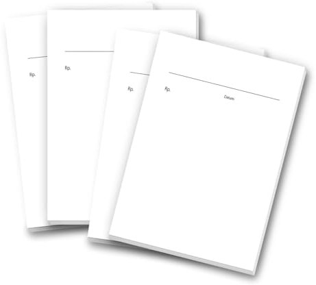 younikat 20er Set Privat-Rezepte für Ärzte I DIN A6 I 50 Blatt Rezept-Block blanko neutral zum Abreißen I dv662