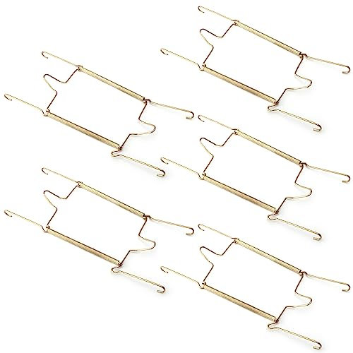 MroMax - 1 support de plaque en forme de U plaqué zinc - Pour décoration murale invisible, MRO191029H-0397, 30,5 cm, 5Pcs