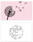 Blumen, Pflanzen, Pusteblume Silhouette, Neujahrskarte, Gedenkkarte, Segensnachricht