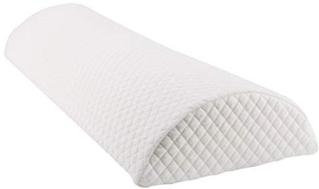 N/A Half Moon Memory Foam Pillow Waist Soporte Pillow Lombar Bolster for Home Bed Office Chair Seat Foot Rest (Medium, White)