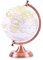 Exerz 20cm Globus Golden Farbe Metallisch - Pädagogische, Geografische, Moderne Desktop-Dekoration - Metallbogen Und -Basis, In Goldener Farbe Beschichtet - Italienische Karte