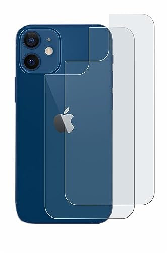 BROTECT Entspiegelungs-Schutzfolie für Apple iPhone 12/12 Pro (Rückseite) (2 Stück) Matte Displayschutz-Folie, Anti-Reflex, Anti-Fingerprint