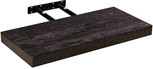 STILISTA Wandregal Volato, freischwebend, Farb- & Größenwahl, 60 cm Holzdekor-dunkel Rustikal