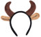 bobeini Plüsch Kuh Ohren und Hörner Stirnband Lustige Tier Cosplay Party Kostüm Haar Hoop Brown