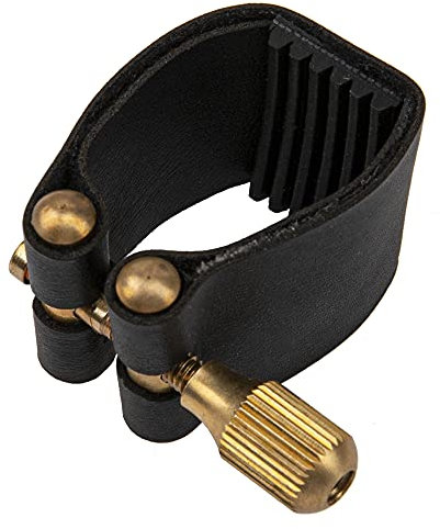 Yootones Altsaxophon-Blattschraubenverschluss, kompakt, für Altsaxophon, Gummi-Mundstück (schwarz)