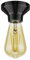 ledscom.de LED Deckenleuchte Elektra Porzellan schwarz, inkl. LED Vintage gold max. 814lm extra-warmweiß 3-Stufen Dimmen