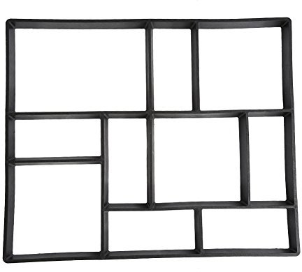 Ausla Betonschablone, Pflasterform Schablone mit 10 Gitter, 60 x 50 x 5 cm Garten Schablone, Gehweg Form, für Pflastersteine, Rasen, Garten, DIY