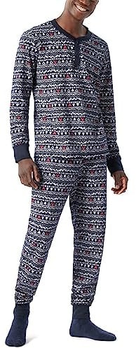 Schiesser Herren Geschenkidee für Weihnachten Schlafanzug Geschenkset mit Socken