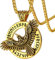 FaithHeart goldener Viking Rabe Kette Herren Jungen Wikinger Raven Anhänger Nordischer Schmuck mit Geschenkebox für Geburtstag Vatertag Muttertag