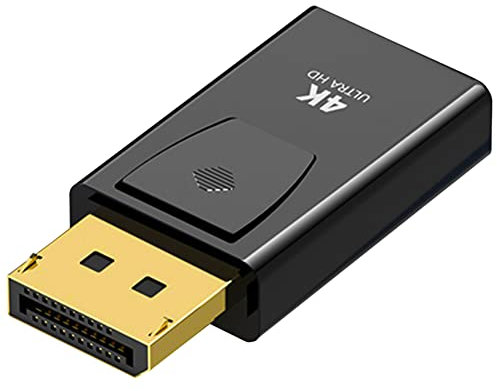 SELIACR Adaptateur DisplayPort vers HDMI 4K, DP Mâle vers HDMI Femelle pour Moniteurs, TV HDTV 4K, Projecteurs Portables et Autres