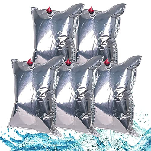 ZPYXBH Wasserbehälter Wasserbeutel Notfall Wasserkanister Faltbar Faltkanister Trinkwasser Kanister 5 X 20L Wassersack Faltbarer Water Bag BPA Frei Prepper Ausrüstung Stromausfall Vorsorge