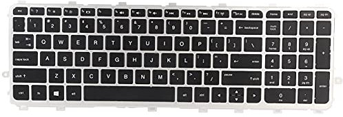 Tastiera con Cornice, Tastiera Portatile Sostitutiva con Cornice Argentata, per Laptop HP Envy TouchSmart 15‑J 17‑J