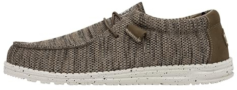 HEYDUDE Wally Sox Herren - Slip on Schuhe - Mokassin Stil, Brown, 43