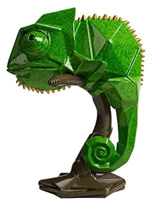 NENBOLEC Eidechse Statue Skulpturen Modern Arts Dekor Tier Geschenk Figuren Polyresin Grün 22cm