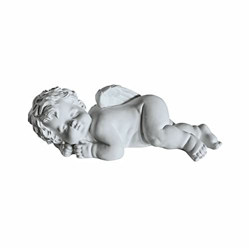 Loberon Engel Zoe, kunstvolle Figur, Himmelsbote, Antik-Finish, Weihnachtsfiguren, Weihnachtsdekoration, Weihnachten, Polyresin, antikweiß