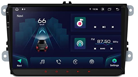 XTRONS 9 Zoll Android 13 Octa Core 4GB 64GB Autoradio Multimedia Player Eingebauter 4G LTE/CarAutoPlay/Android Auto/DSP WLAN USB Unterstützung GPS Bluetooth 5.0 Optional DAB OBD TPMS Für VW/Skoda/SEAT