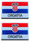 2 Stücke Croatia Kroatien kroatisch Flagge Annähen Patch mit Verschluss zum Kleidung Taschen Rucksack Uniform Jean Weste Hundegeschirr Militär Taktisch Draussen Reisen Uniform