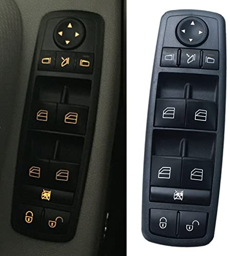GEEANDLY Interruttori a pulsante per auto Pulsantiera Finestra A1698206710 Compatibile con Classe A W169 Classe B W245 2006-2012