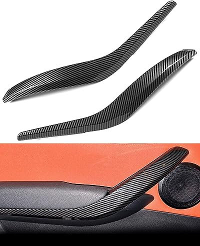 SHSBSCAR Türgriffabdeckungen für BMW X1 E84 2009-2015, links + rechts, Innen-Türgriffabdeckung, Türarmlehnen-Halterung-Paar #51412991775#51412991776 (Carbon-Optik)