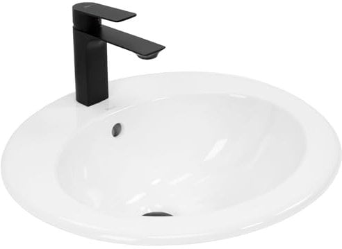 Rea Einbauwaschbecken Dalia Badezimmerwaschbecken 515 x 460 x 200 mm Keramik (weiß)