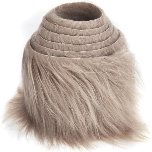 5cmx150cm Flauschige Kunstpelzband Kunstfell Band Fellstoff,Furry Faux Pelz Stoff Dekoband Zierband Plüsch Trim Plüschstoff Plüschband Borten Bänder zum Nähen Nähen Kleidung Weihnachtsdeko,Khaki