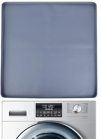 Washer and Dryer Top Protector, 23.6x23.6 inch Protective Silicone Rubber Mat Washable Dust Top Cover Pad for Washing Machine or Dryer Countertop Laundry Room Home