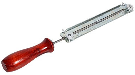 Kit d'affûtage pour tronçonneuse, 1 support de lime, pour affûter les chaînes de tronçonneuse Stihl (poignée en bois + support + lime/4 mm)