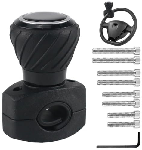 Veiteibe Lenkradknauf Spinner, Abnehmbarer Auto Lenkhilfe, 360° Drehbar Lenkradknopf Universal, Lenkhilfe Lenkradknauf Traktor Klein, Lenkrad Drehknopf für Traktoren, Autos, LKWs und Rasentraktor