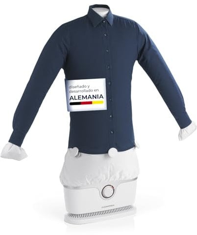 CLEANmaxx Plancha automática de camisas PRO | Sustituye a la plancha, tabla de planchar, plancha de vapor y vaporizador | Plancha con maniquí para camisas, blusas y camisetas | Innovadora y eficaz