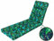 Sitzkissen Sonnenliege Liegestuhlkissen |Blaue Blätter - 201 x 55 x 8 cm | Stuhlkissen Outdoor Liegestuhl Gartenliege Kissen Klappbar Auflage Liegestuhlauflage Stuhl Schaukelstuhl Sonnenbank