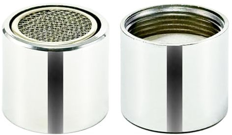 XNTONG Rompigetto M18, 2 Pezzi Aeratore Rubinetto, Filtro Rubinetto Ottone Cromato 18 mm, Filtri Rubinetti Lavandino per Cucina e Bagno (Filetto Femmina 18 mm)