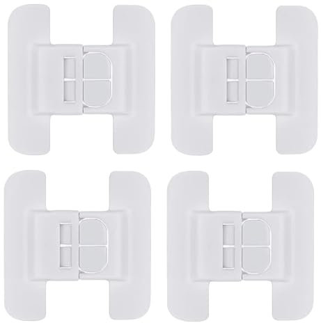 Juego de 4 cerraduras para frigorífico para niños, cerraduras de armario para bebés, cerraduras para cajones de niños, cerradura para puerta de congelador