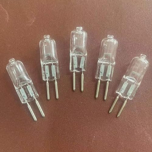 WYLIELAMSH Halogenstrahler 5PCS G6.35 Wolfram Halogen Glühbirnen GY6.35 Doppelstiftsockel Projektor Lampe Maschine Werkzeug Halogenlampe,24V 100W