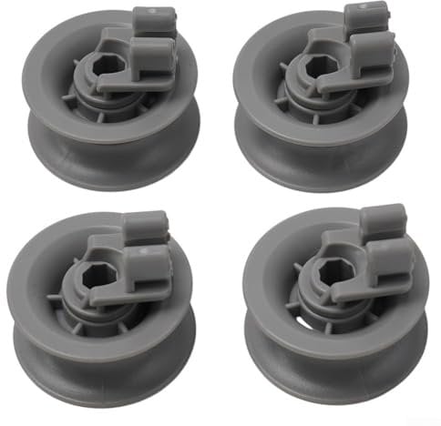4 PACK 611666 Dishwasher Upper Rack Roller for Bosch Dishwashers Accessories, Upper Rack Basket Runner Rail Wheels