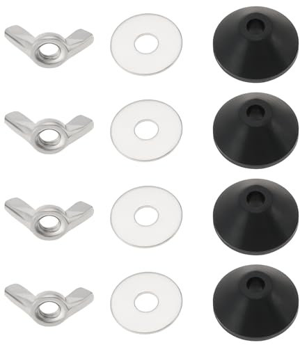 VGOL 2 Juegos de Arandelas Espuma con Cúpula Goma Y Perno M6 Kit Sellado para Cisterna Inodoro Accesorios Universales Bisagras Asiento de Inodoro Sujetadores Tuercas Junta Asiento Inodoro
