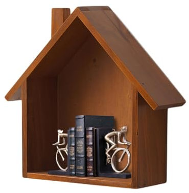 Oseczmut Neugier Schrank Wandregal Haus Form Wanddisplay Hausform Niedliche dekorative Kleine Kinderzimmer Wohnrahmen Schwebende Regale