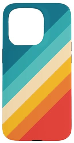 iPhone 15 Pro Retro Racing Stripes - Classic 70s 80s Style - Striped Case